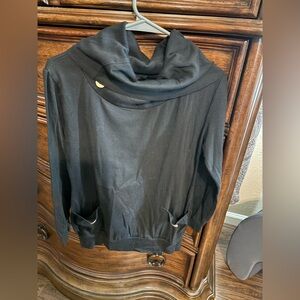 Elegant Black Cowl Neck Sweater